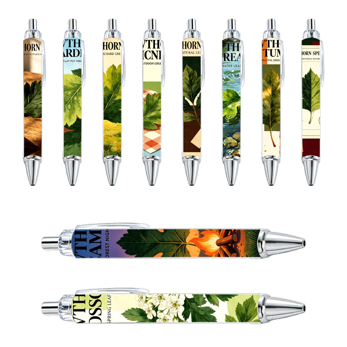 Nature-Inspired 10-Piece Gel Pen Set - 10-Pack