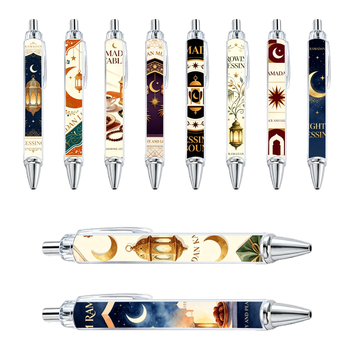 Ramadan Mubarak Gel Pens - 10-Pack