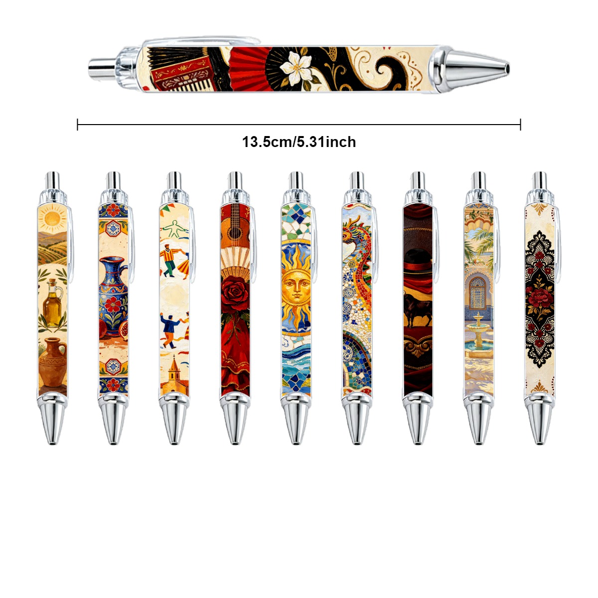 Iberian Folk Art Ballpoint Pen - 10-Pack