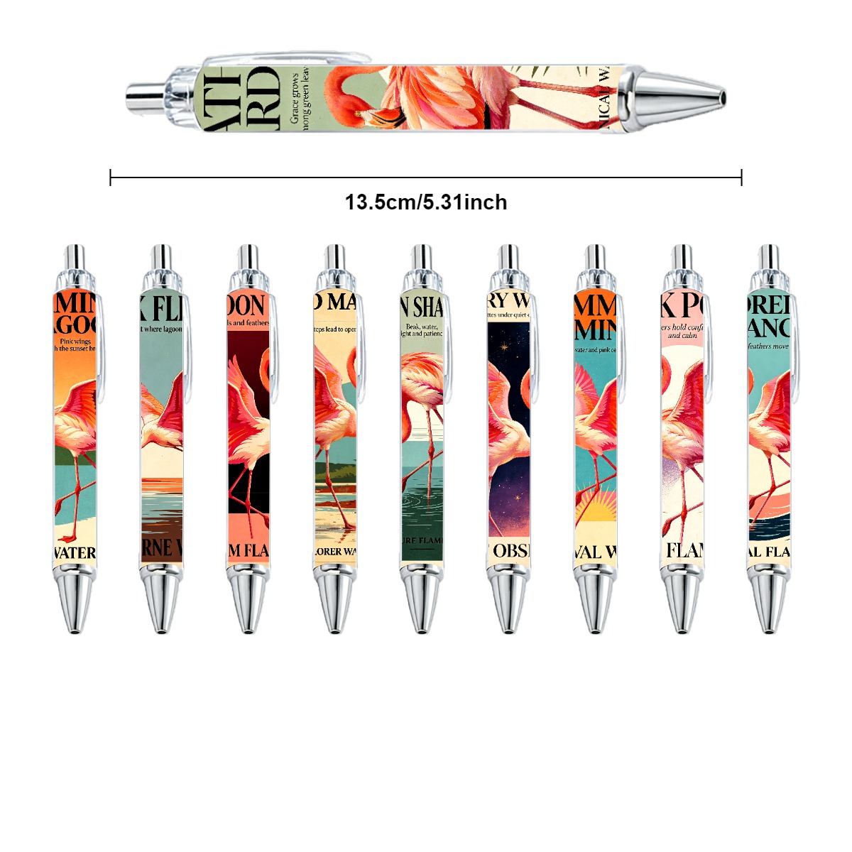 Flamingo Art Pens - 10-Pack