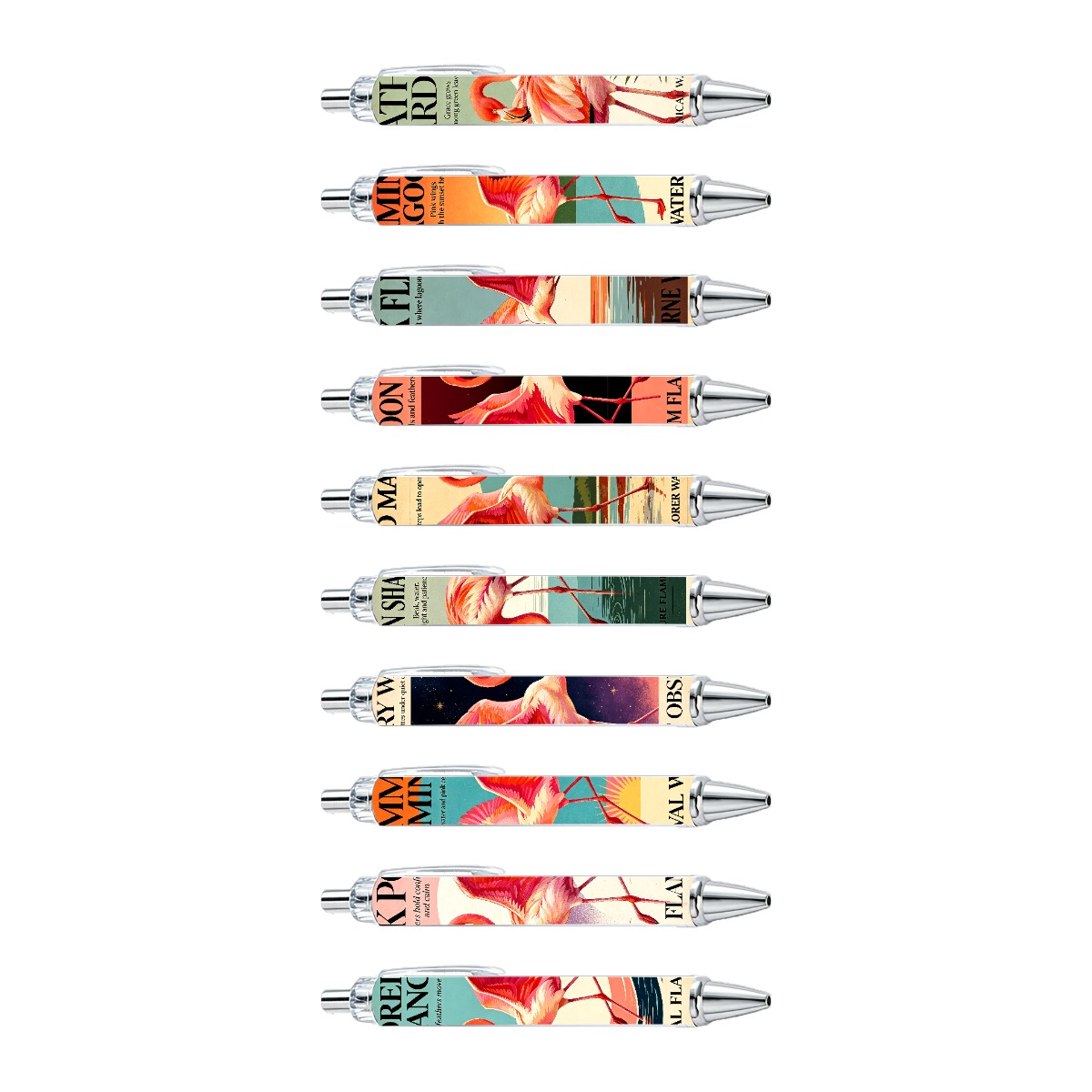 Flamingo Art Pens - 10-Pack
