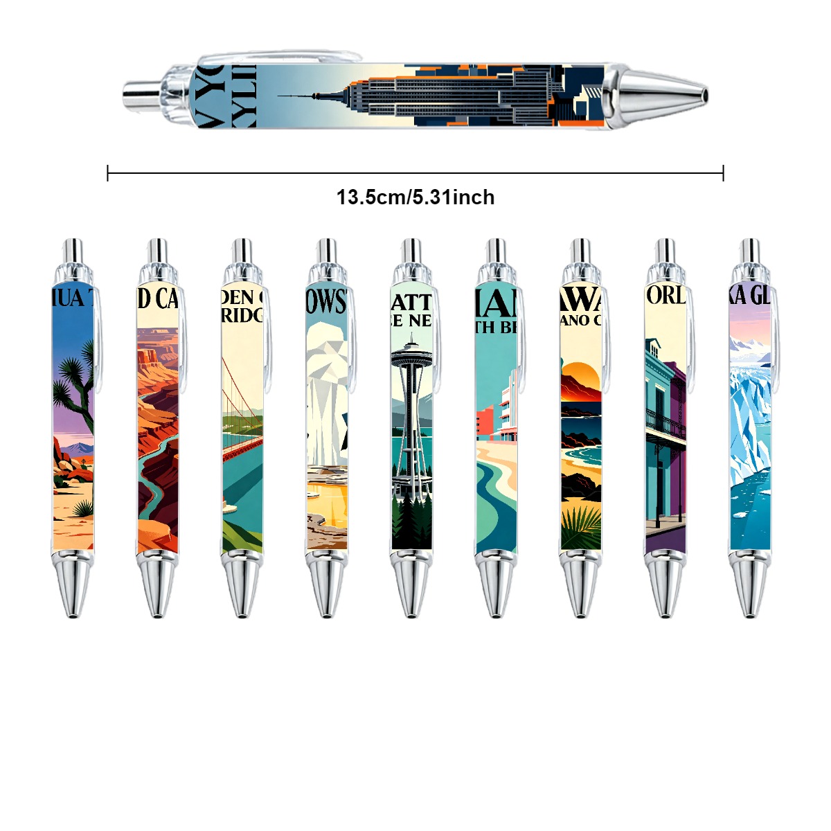 Usa Landmark Retractable Gel Pens