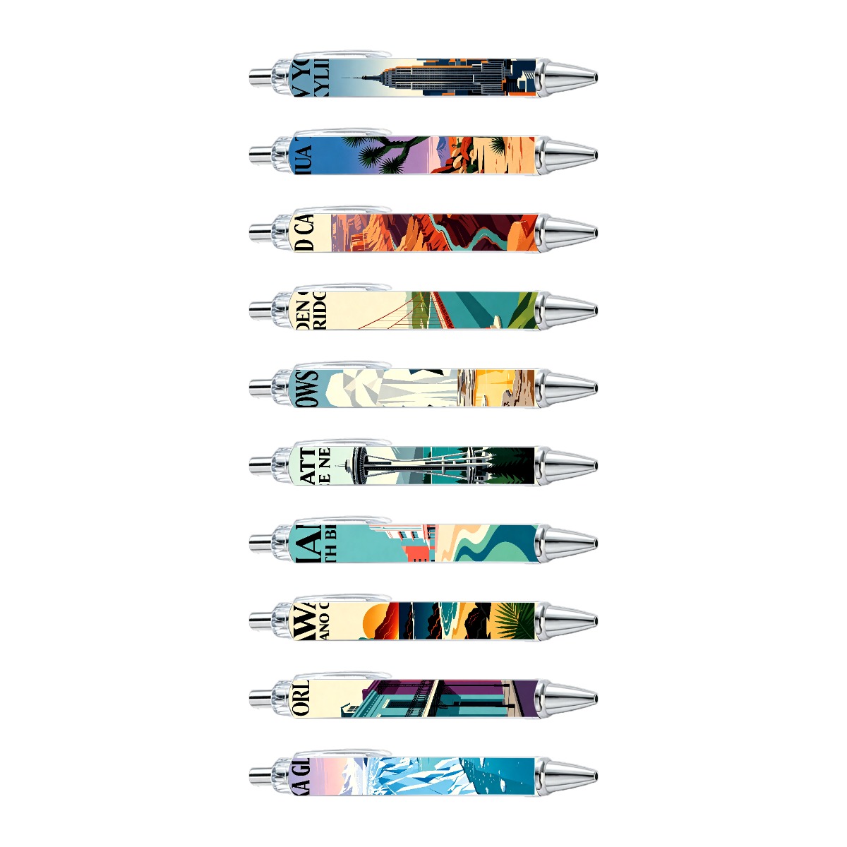 Usa Landmark Retractable Gel Pens