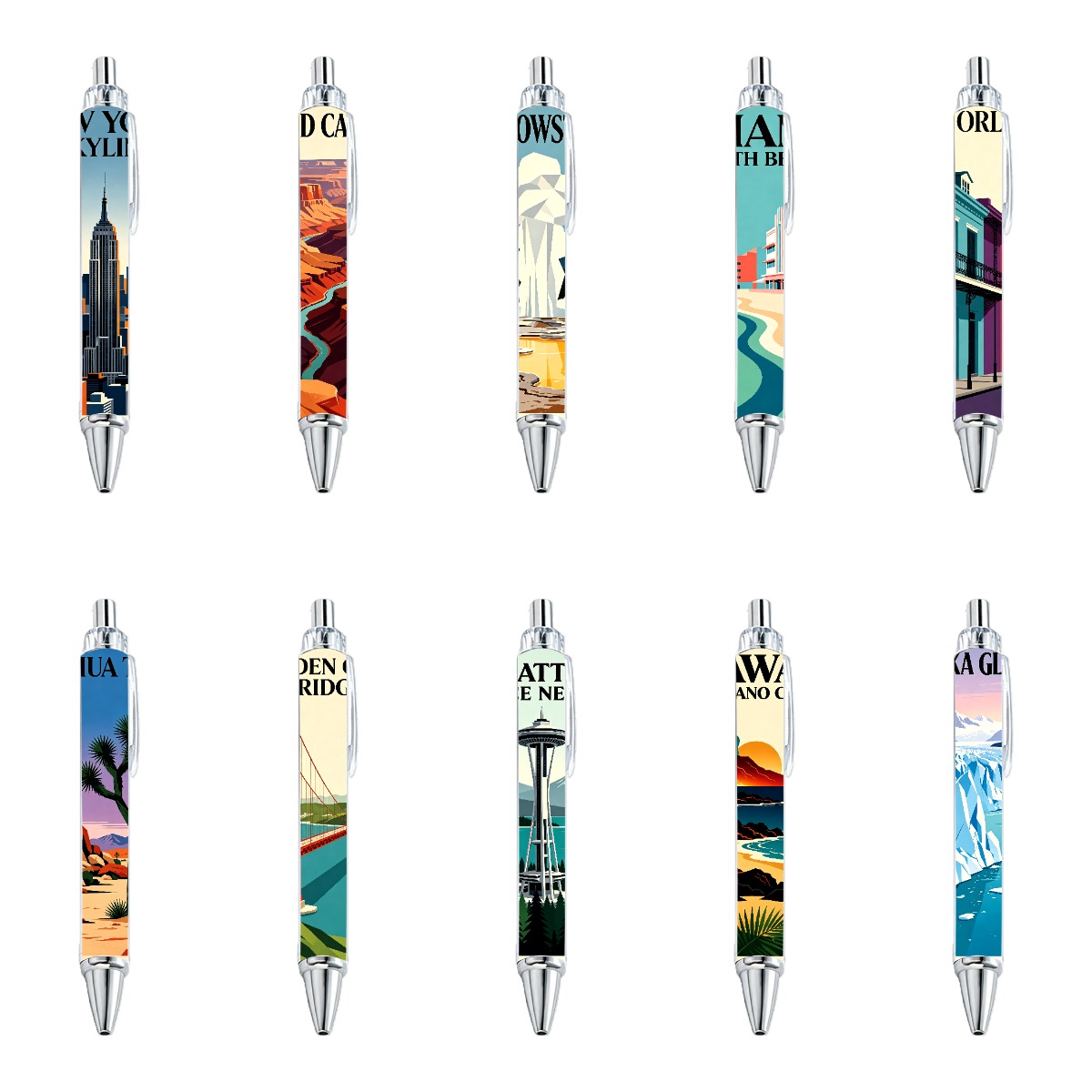 Usa Landmark Retractable Gel Pens