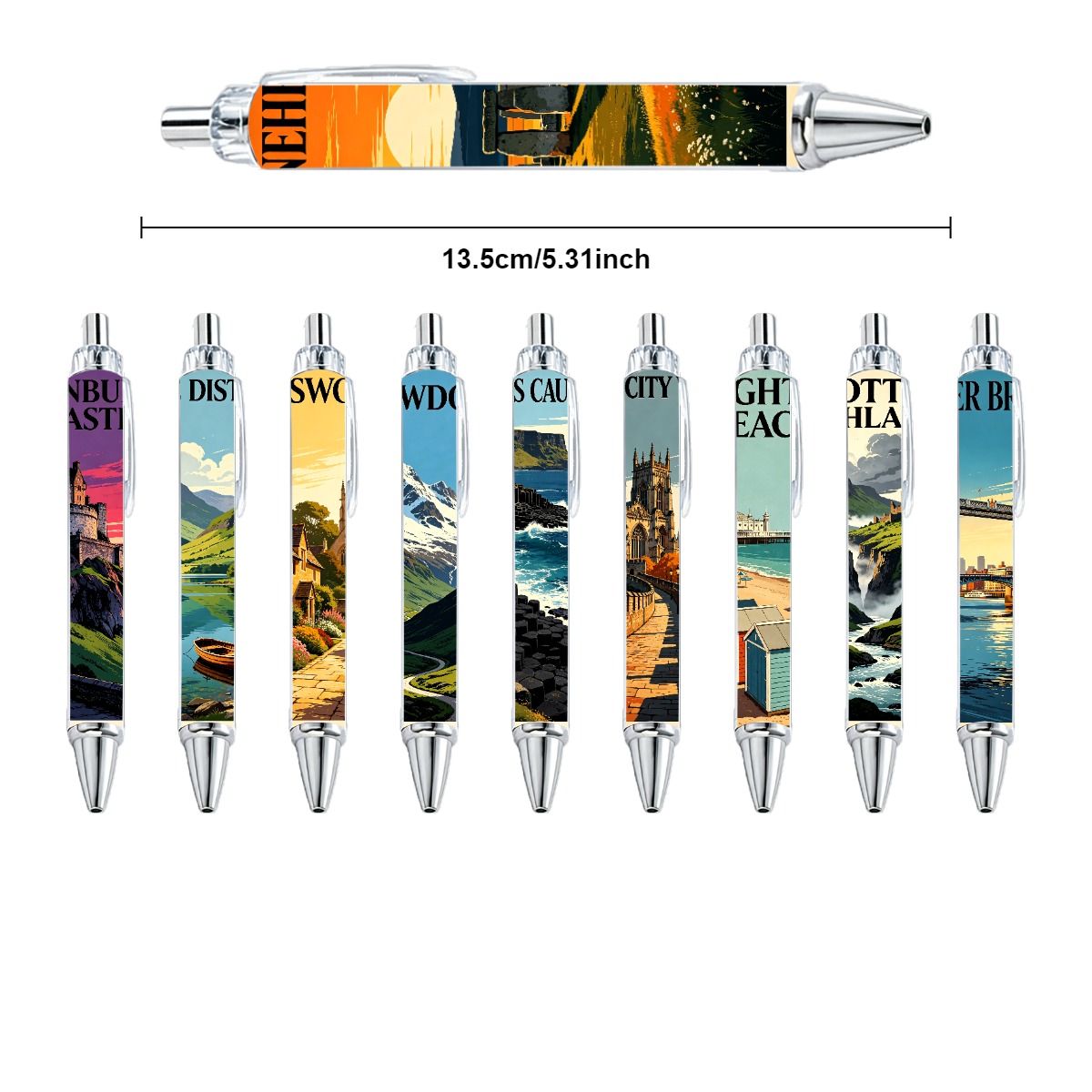 Uk Landmark Gel Pens - 10-Pack