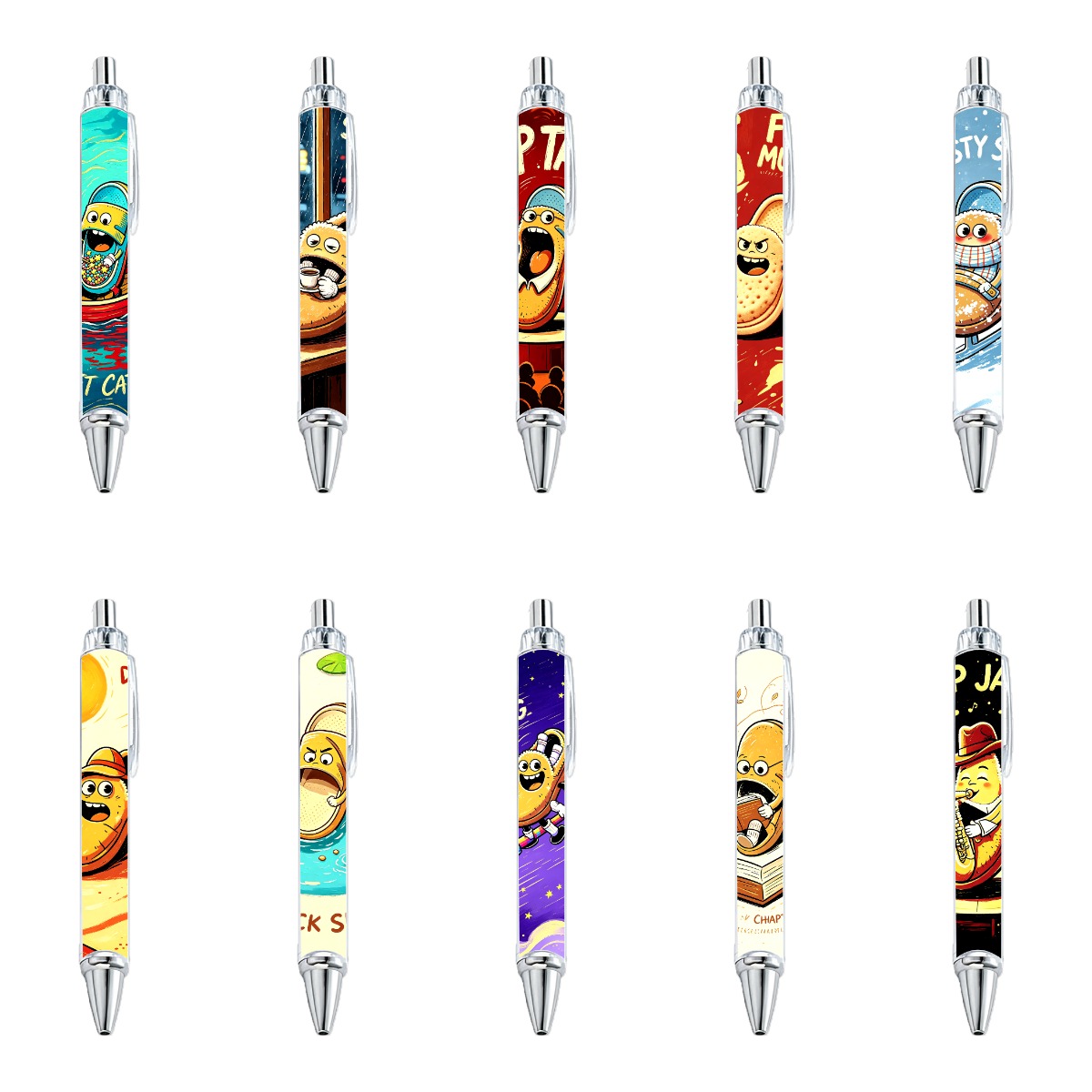 Slipper Character Gel Pens - 10-Pack
