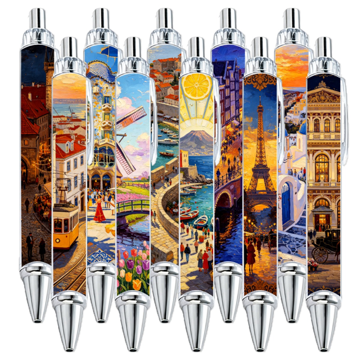 European Cityscape Mechanical Pencils - 10-Pack