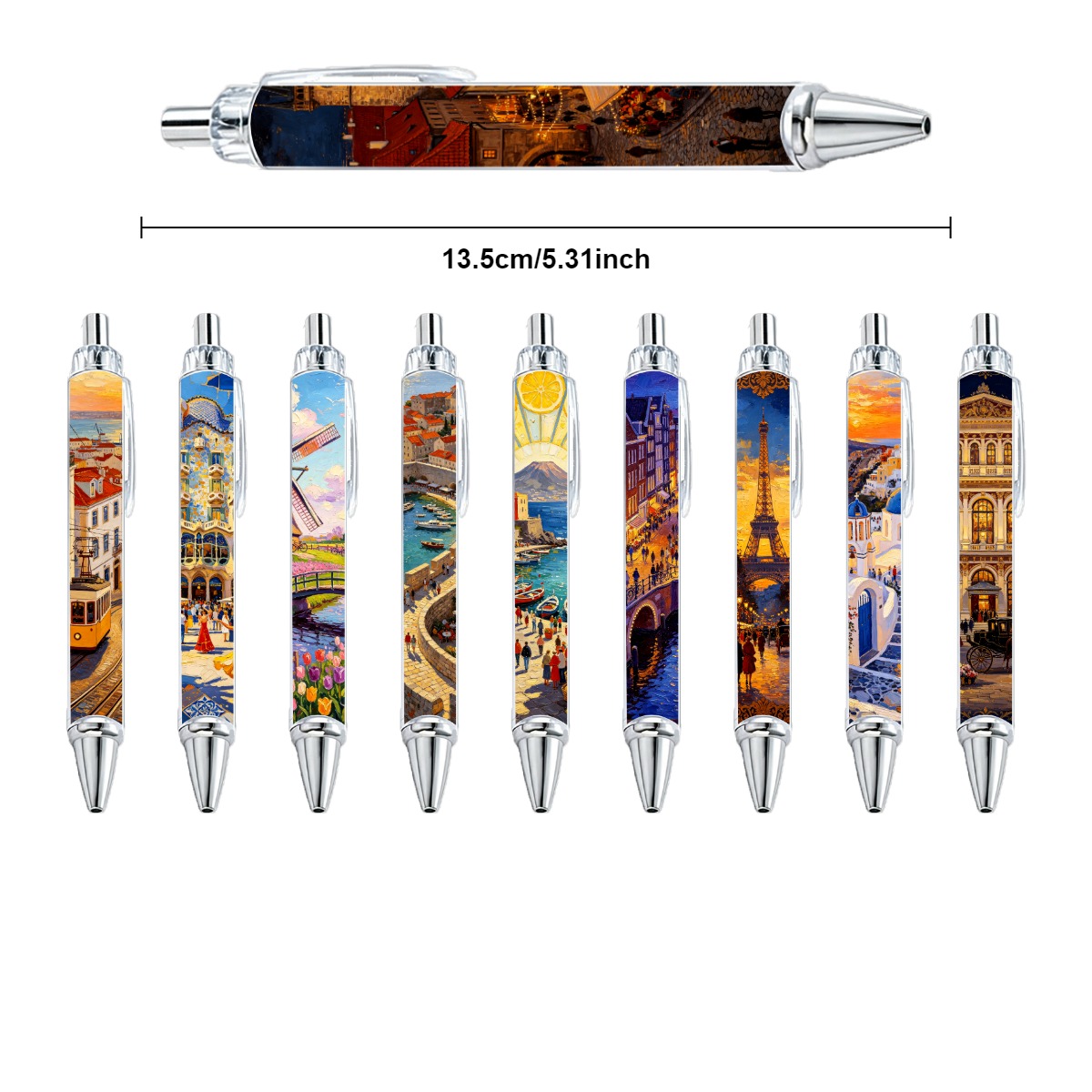 European Cityscape Mechanical Pencils - 10-Pack