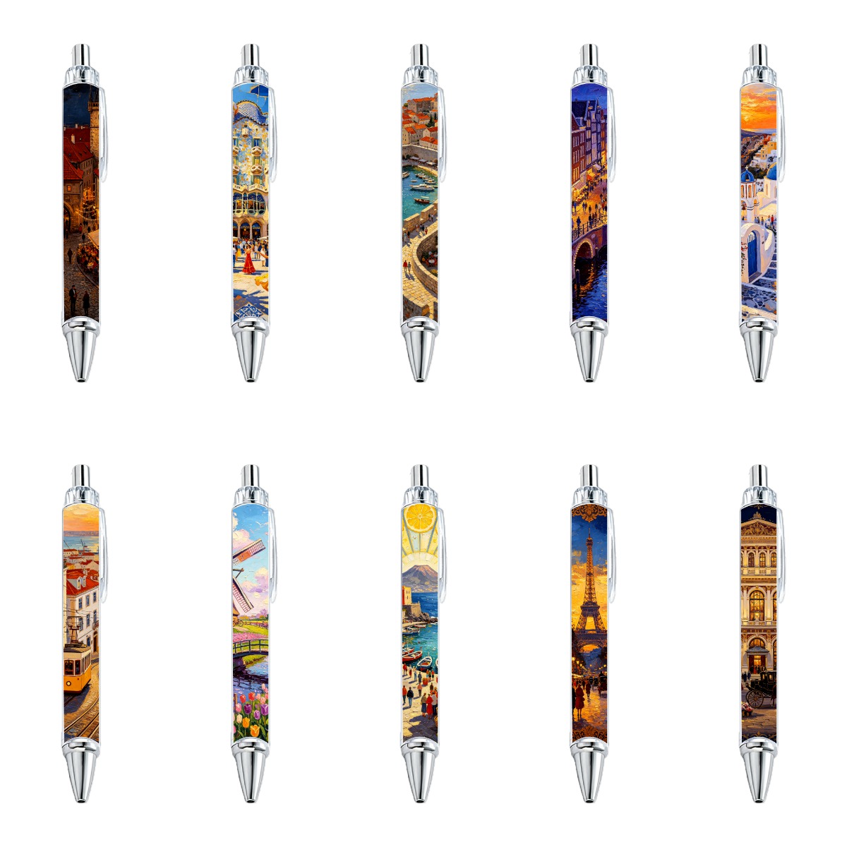 European Cityscape Mechanical Pencils - 10-Pack