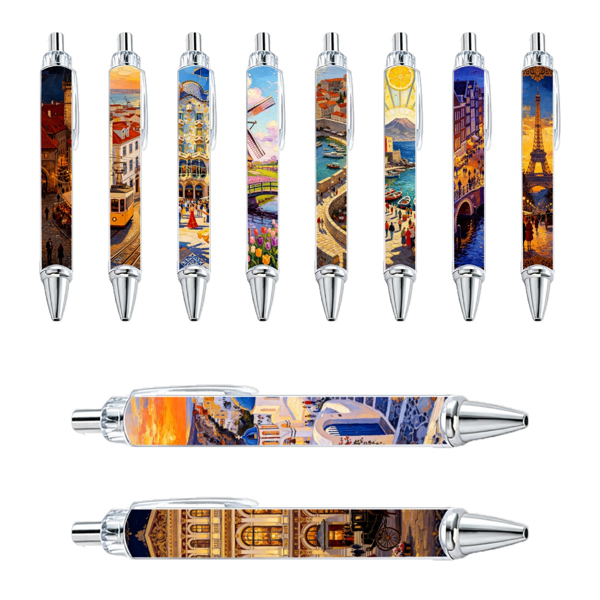 European Cityscape Mechanical Pencils - 10-Pack