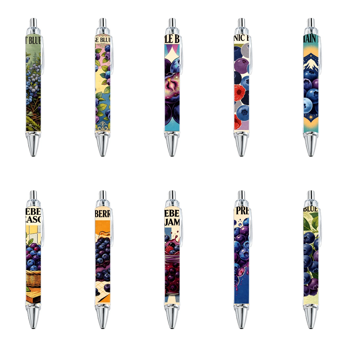 Blueberry Art Gel Pens - 10-Pack
