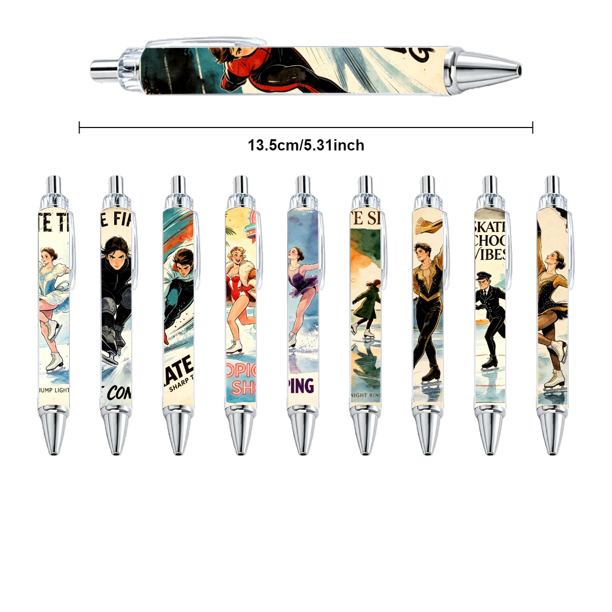Figure Skating Gel Pens - 10-Pack