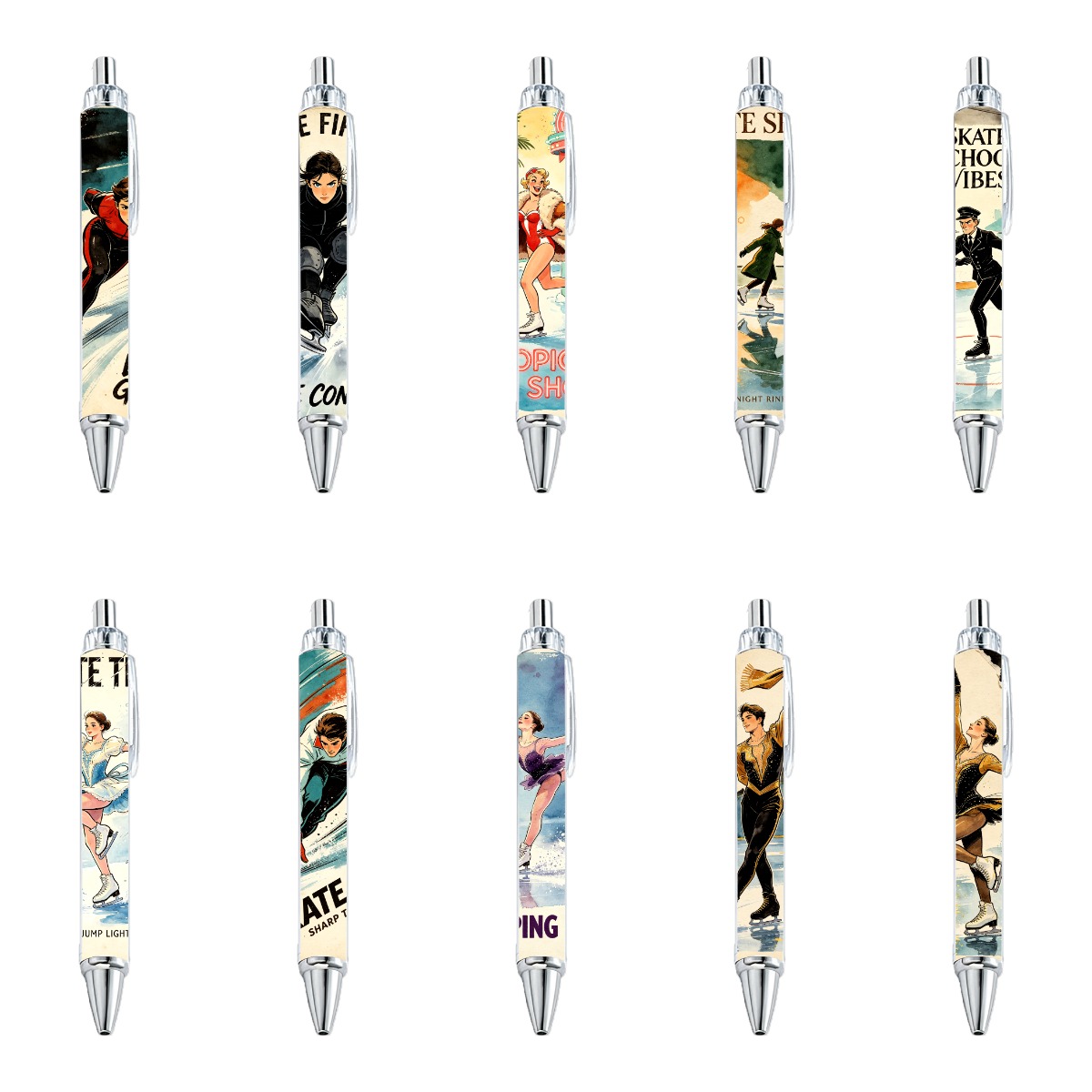 Figure Skating Gel Pens - 10-Pack