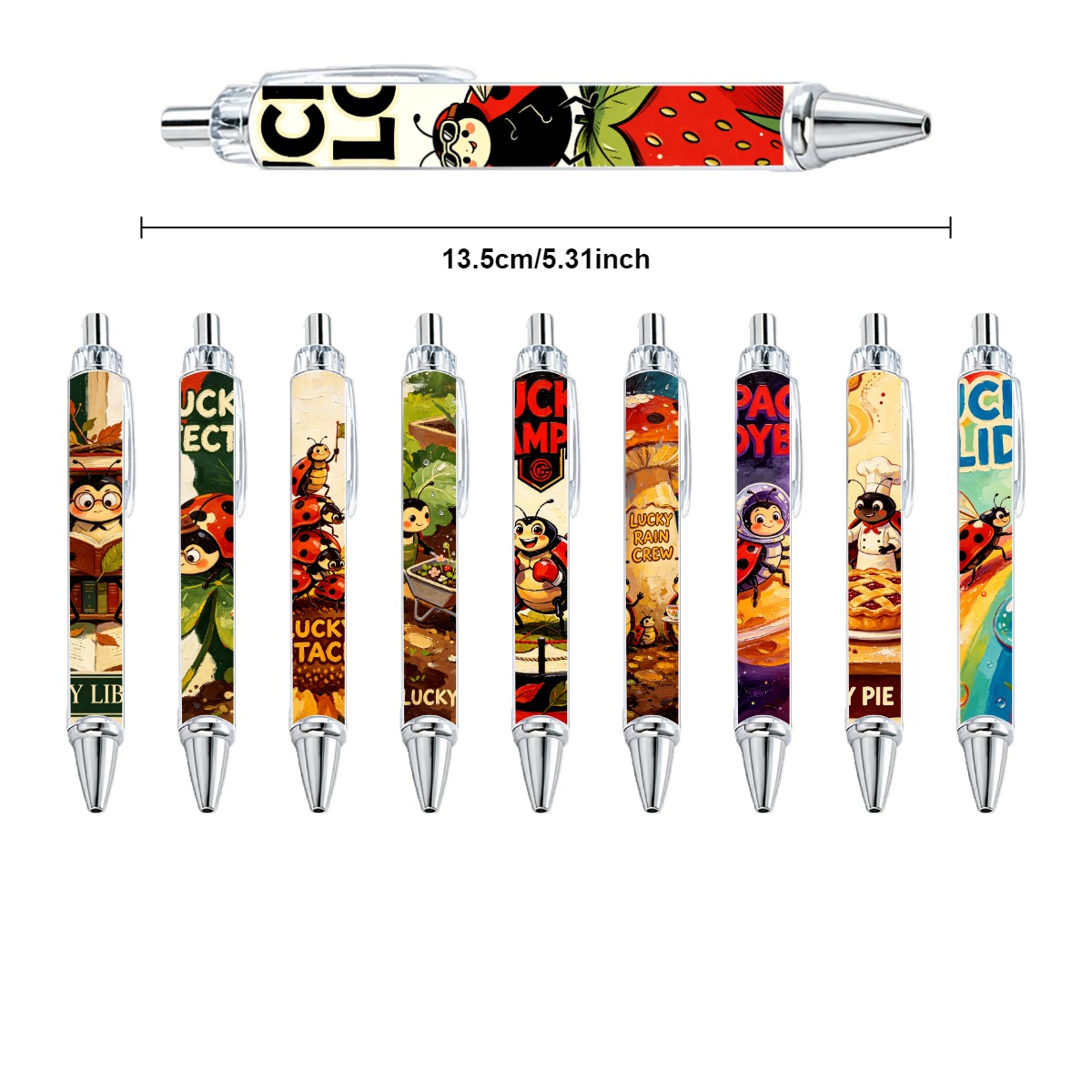 Ladybug Gel Pens - 10-Pack