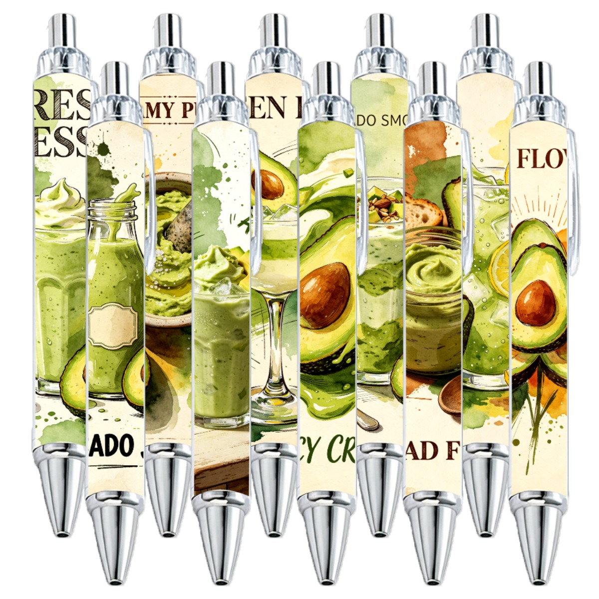 Avocado Delight Gel Pens - 10-Pack