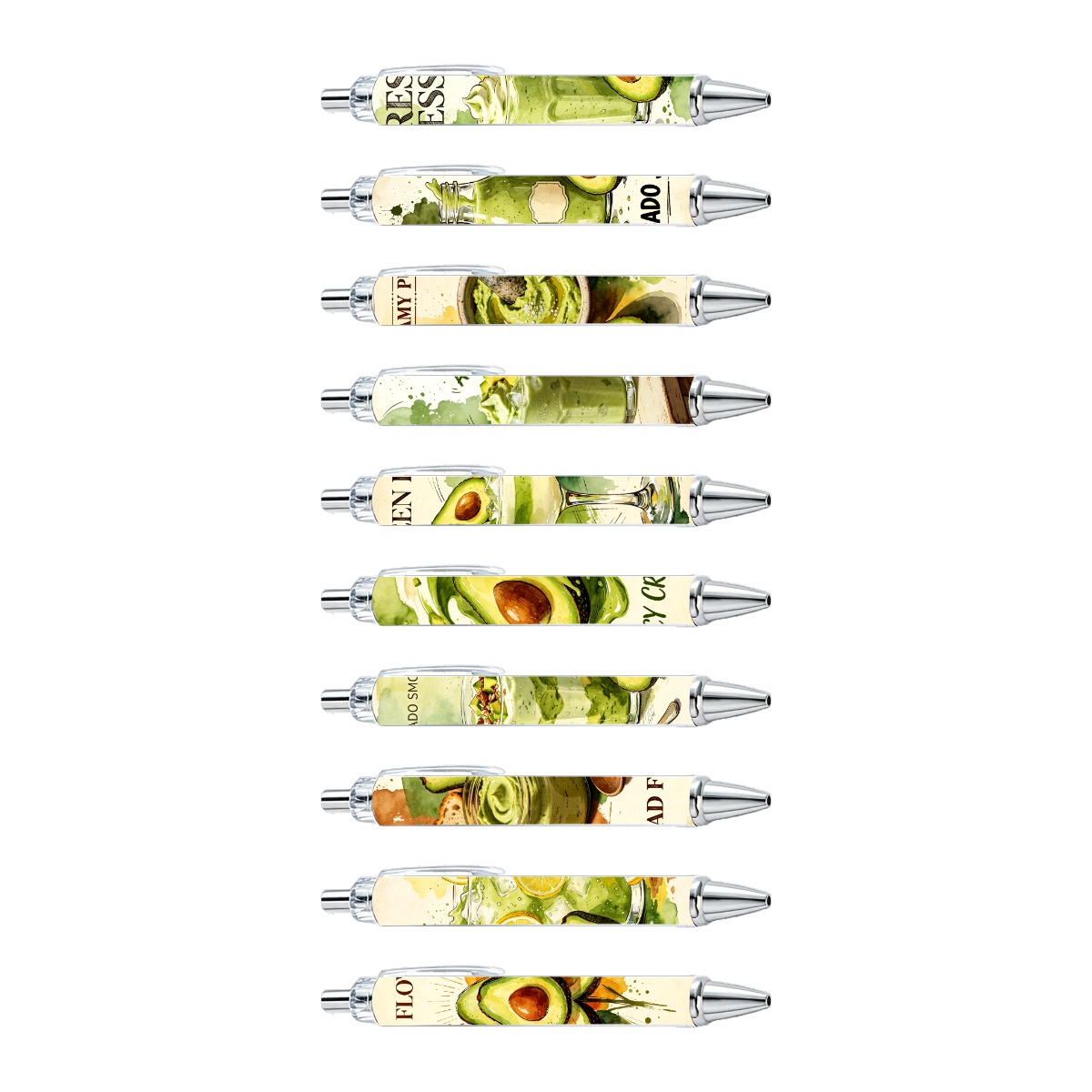 Avocado Delight Gel Pens - 10-Pack