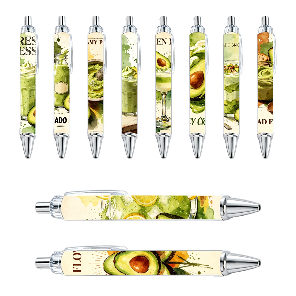 Avocado Delight Gel Pens - 10-Pack