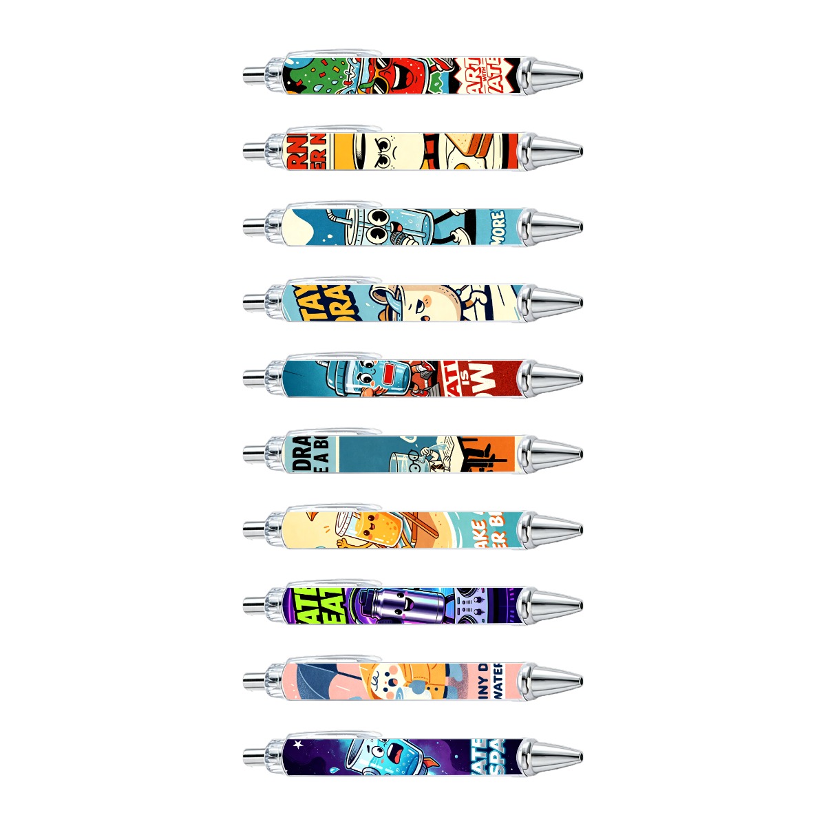 Hydration-Themed Novelty Gel Pen - 10-Pack