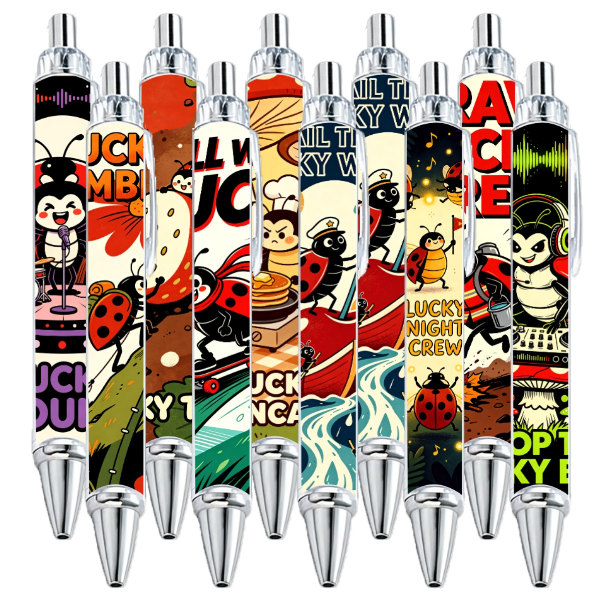 Ladybug Art Gel Pens - 10-Pack