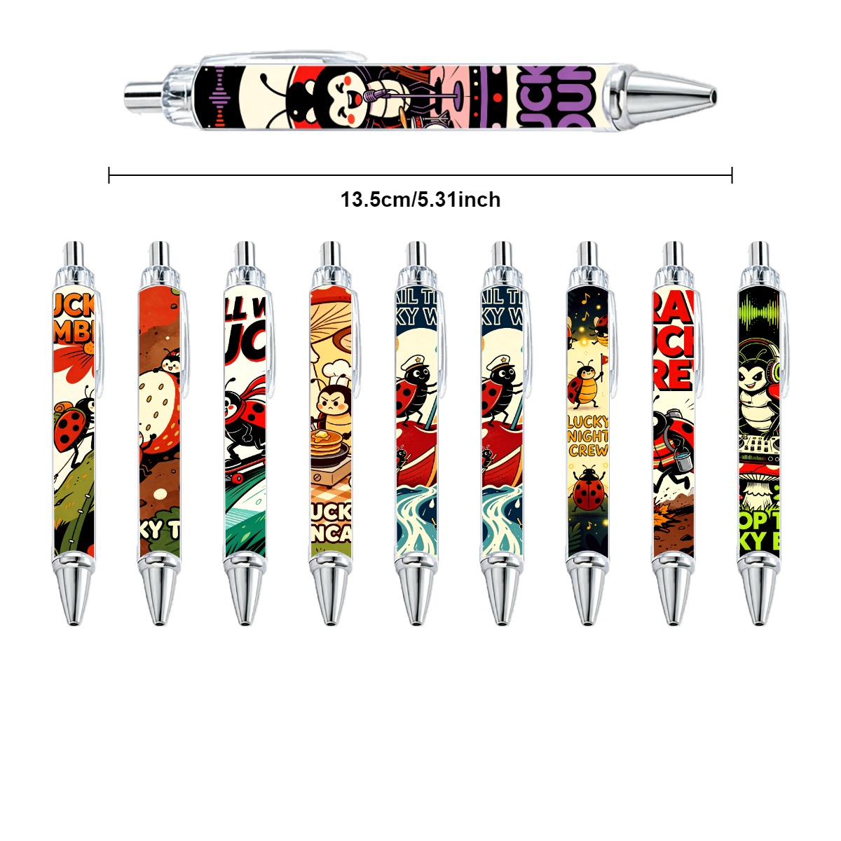 Ladybug Art Gel Pens - 10-Pack