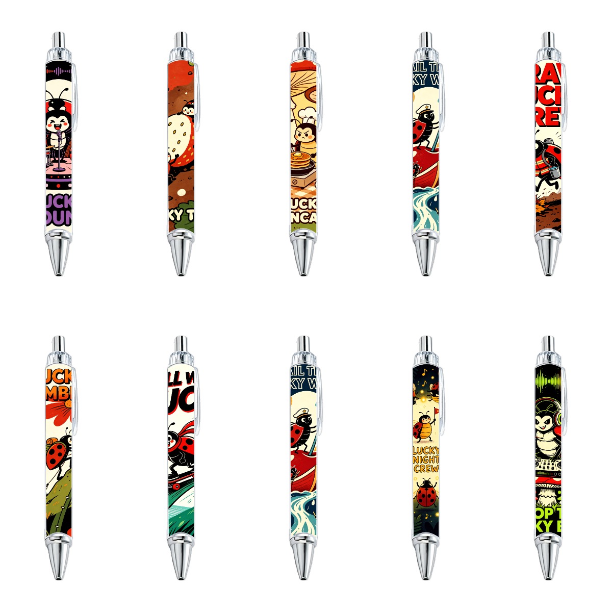 Ladybug Art Gel Pens - 10-Pack
