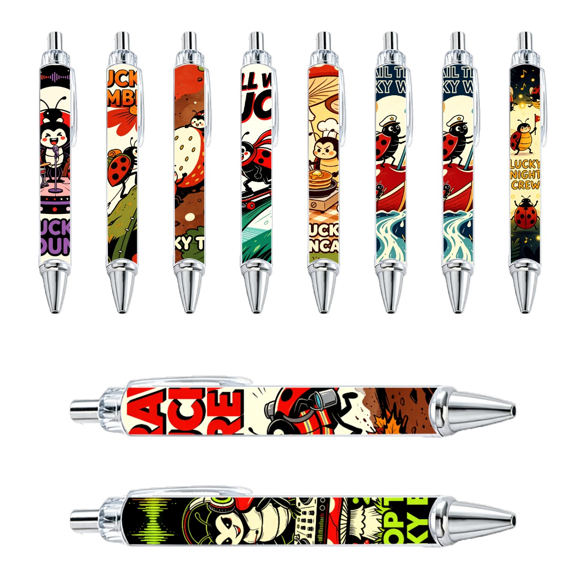 Ladybug Art Gel Pens - 10-Pack