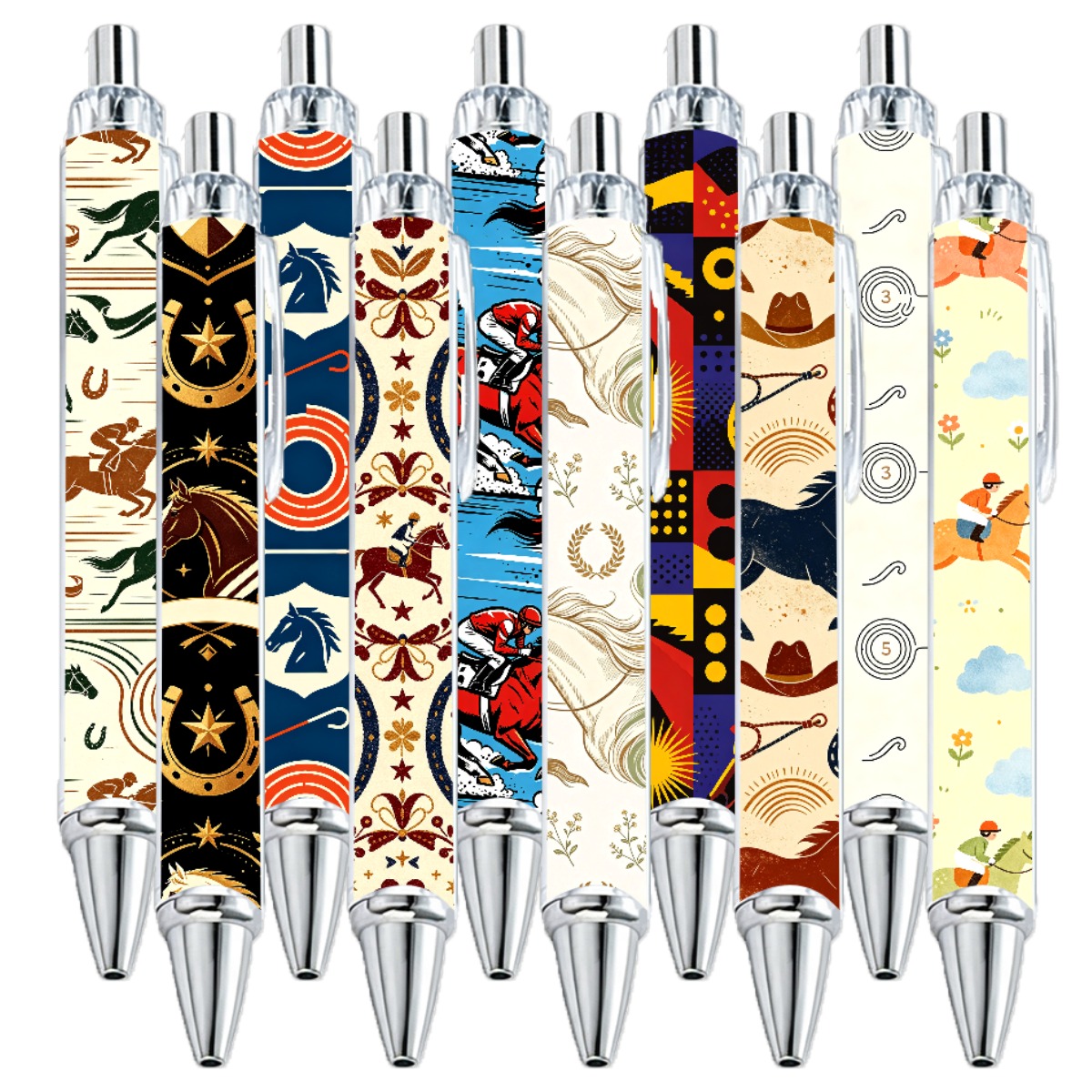 Equestrian Themed Push-Button Pens