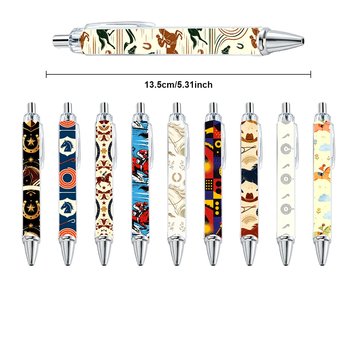 Equestrian Themed Push-Button Pens