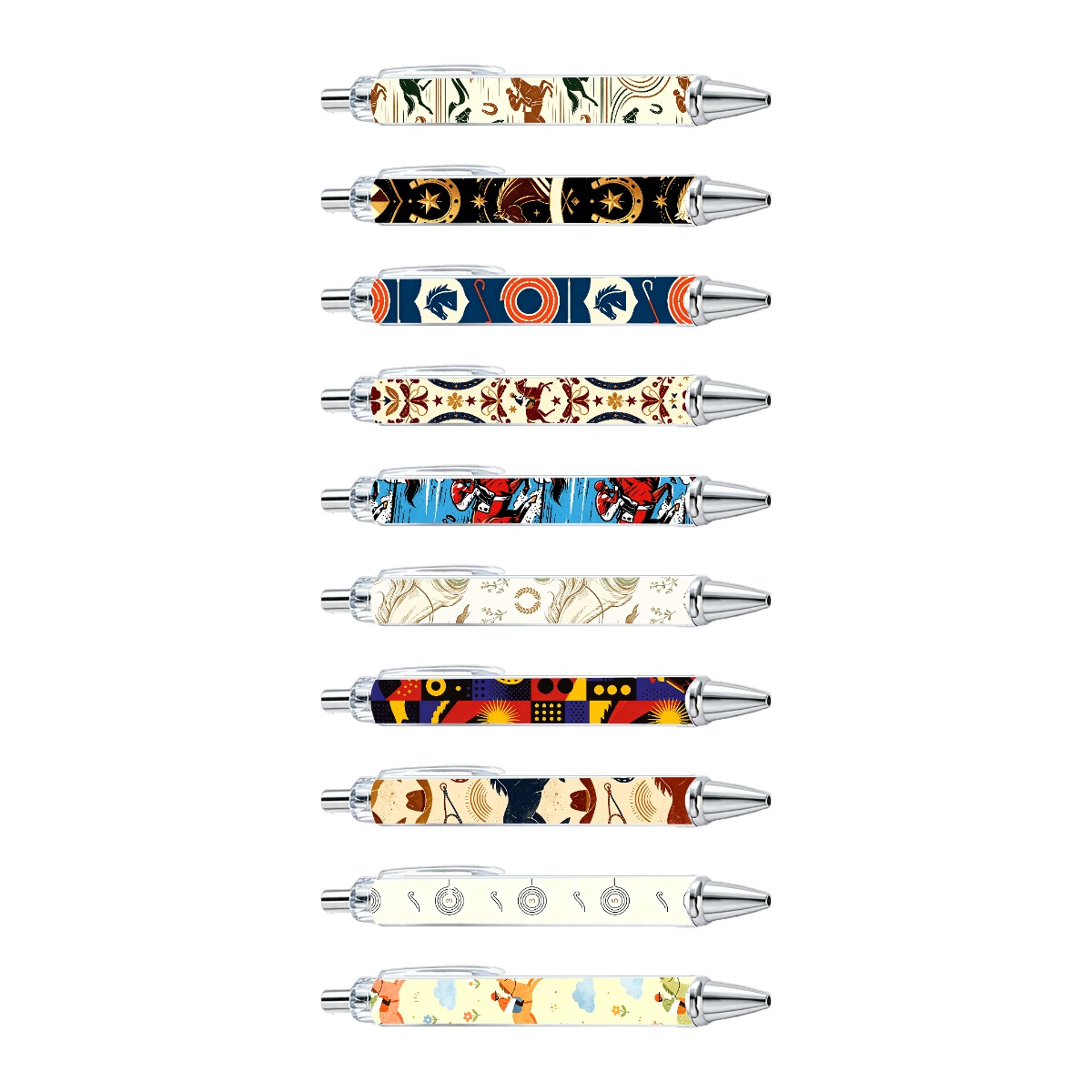 Equestrian Themed Push-Button Pens
