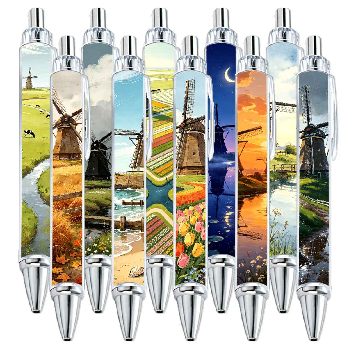 Windmill Landscape Gel Pens - 10-Pack