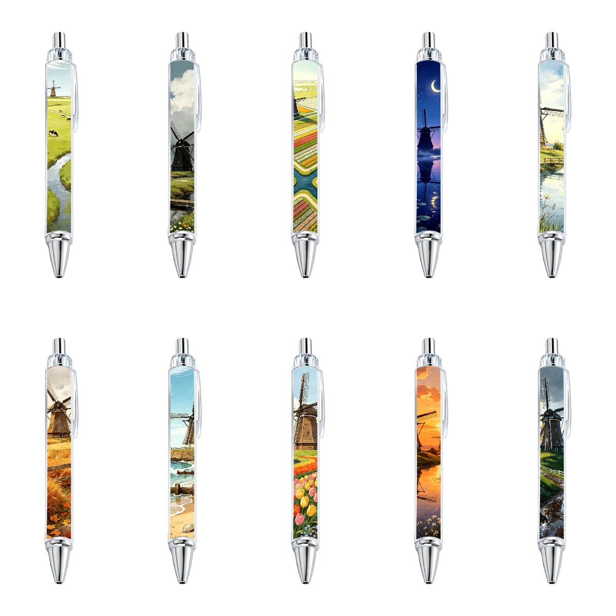 Windmill Landscape Gel Pens - 10-Pack