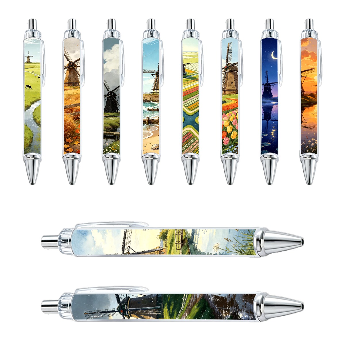 Windmill Landscape Gel Pens - 10-Pack