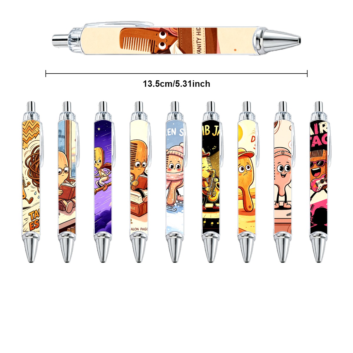 Character Comb Gel Pen - 10-Pack