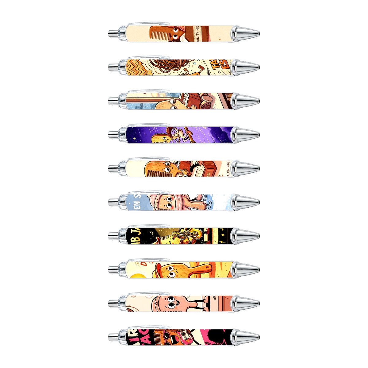 Character Comb Gel Pen - 10-Pack