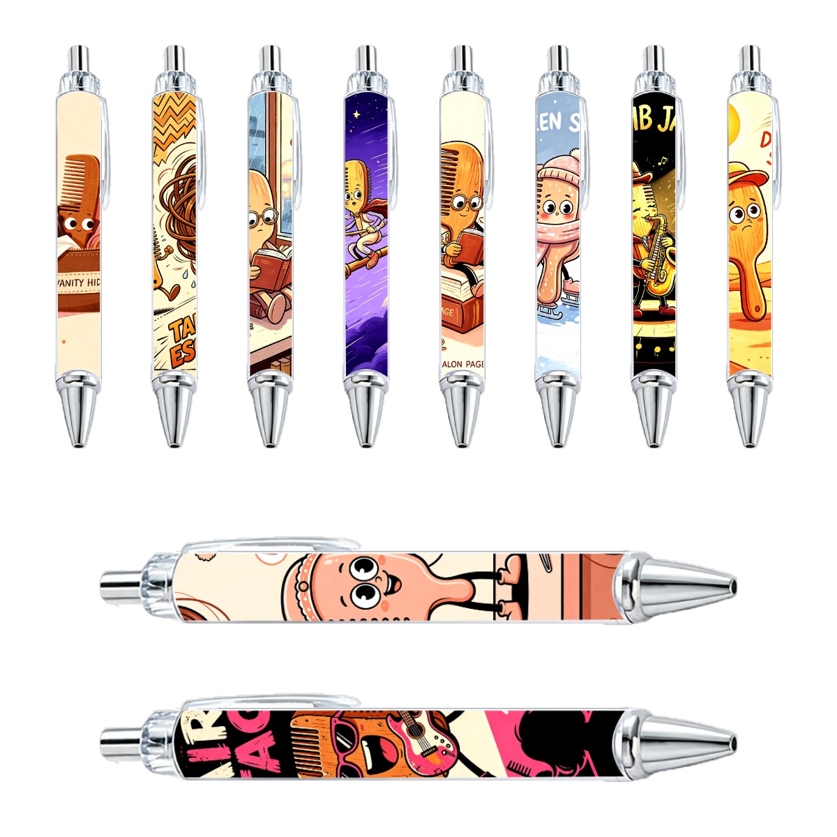 Character Comb Gel Pen - 10-Pack