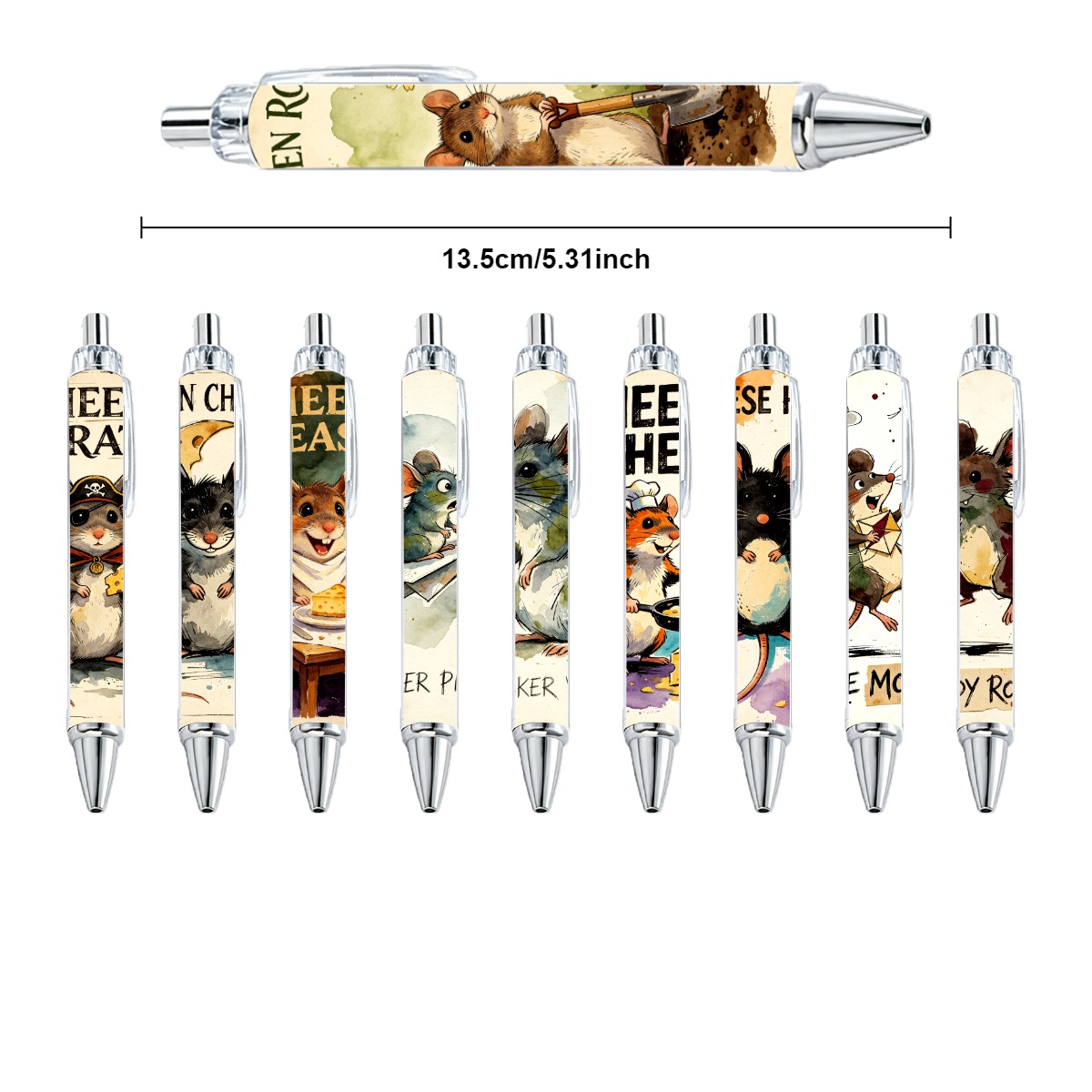 Watercolor Mouse Gel Pens - 10-Pack