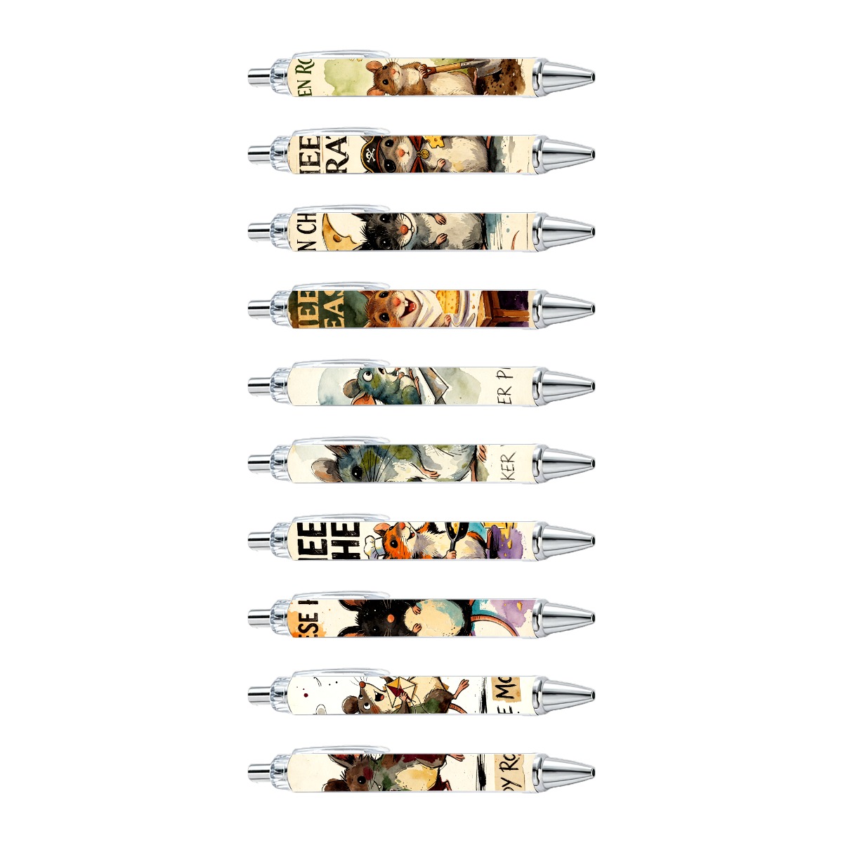 Watercolor Mouse Gel Pens - 10-Pack