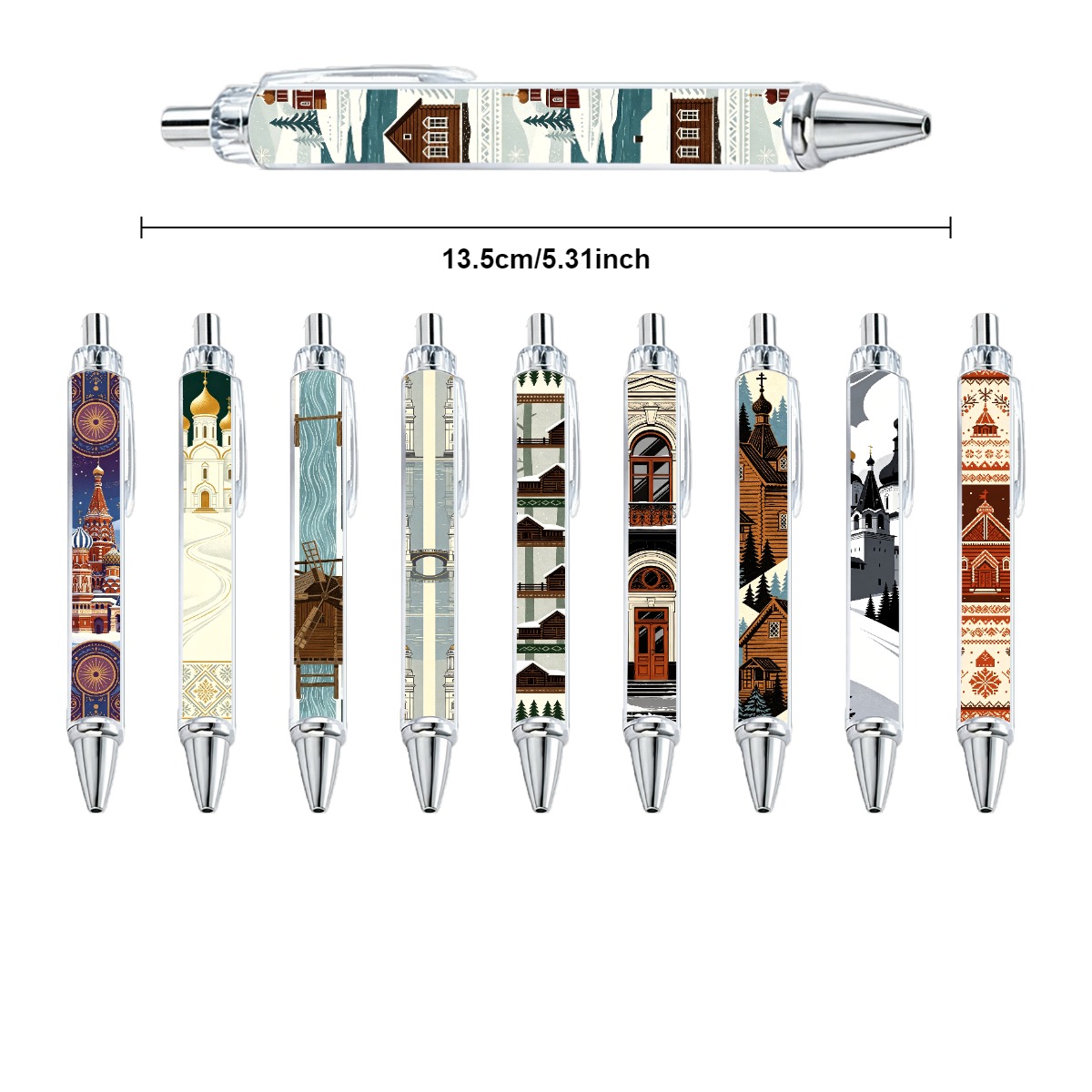 Russian Architectural Series Retractable Gel Pens