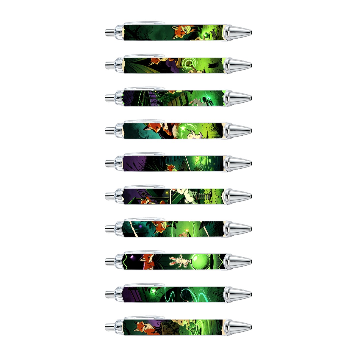 Mystical Forest Fox And Bunny Mechanical Pencils - 10-Pack