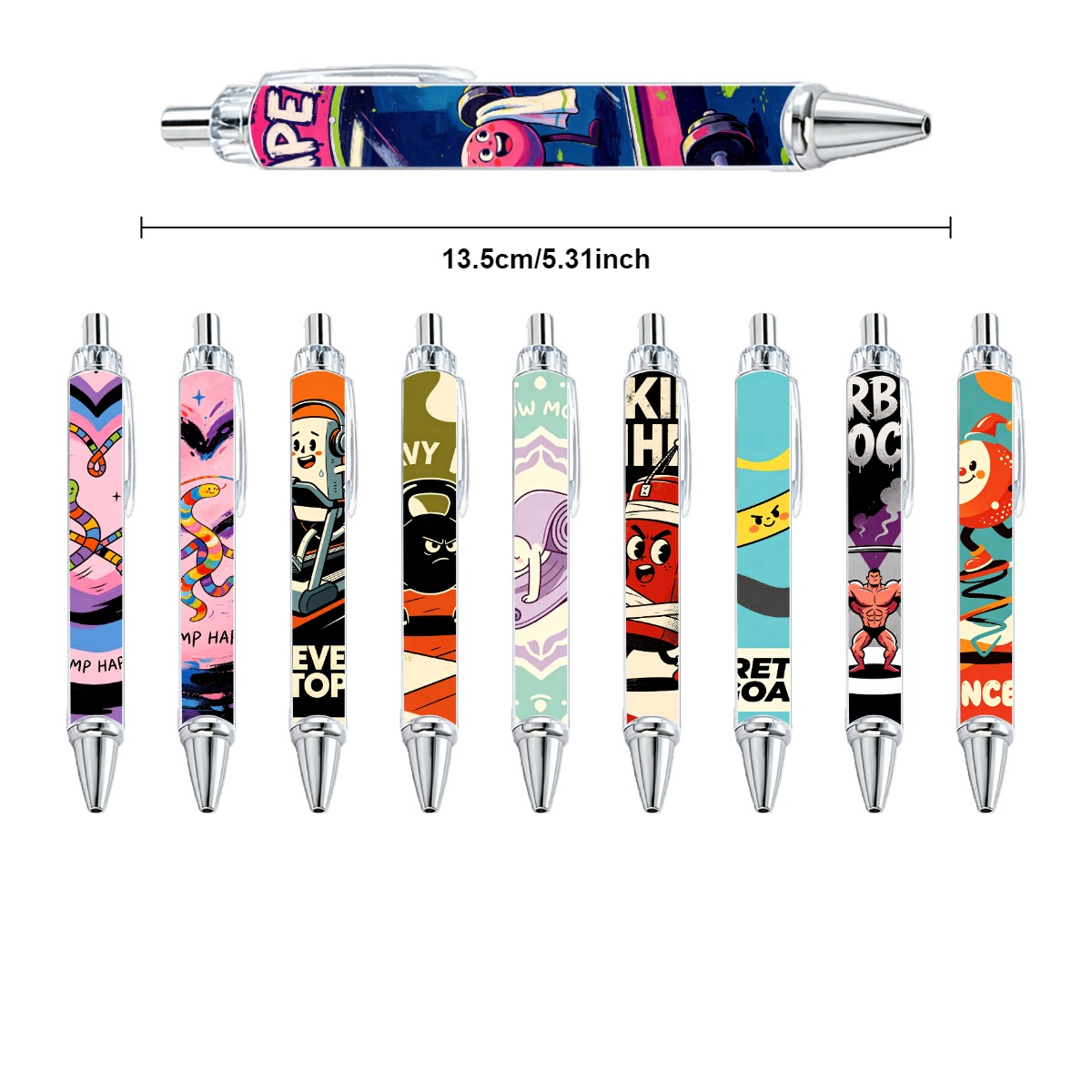 10-Pack Graffiti Art Neutral Pens