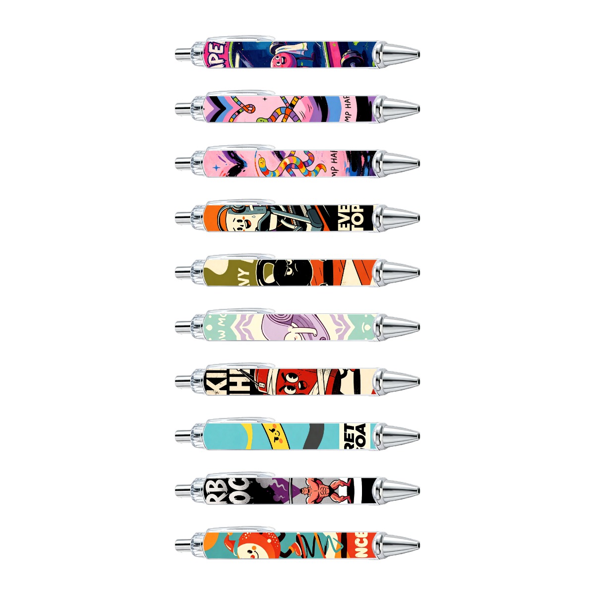 10-Pack Graffiti Art Neutral Pens