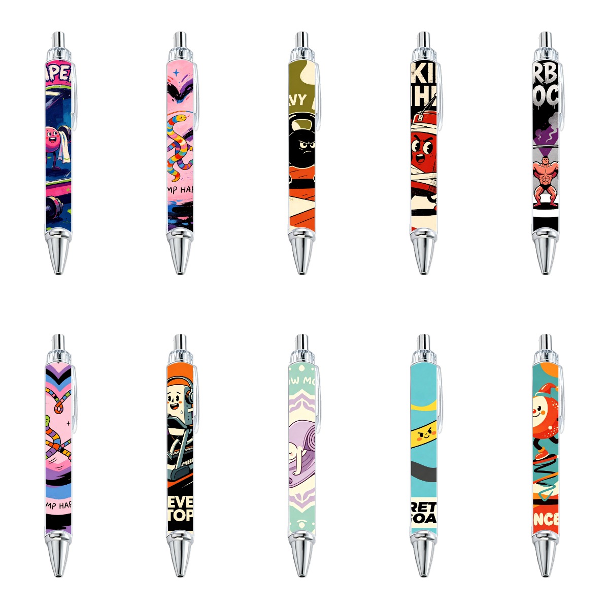10-Pack Graffiti Art Neutral Pens