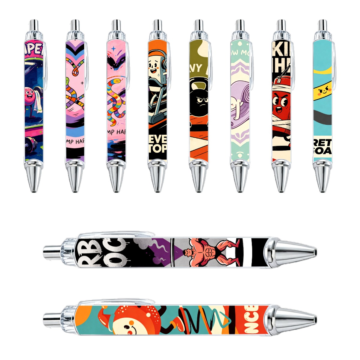 10-Pack Graffiti Art Neutral Pens