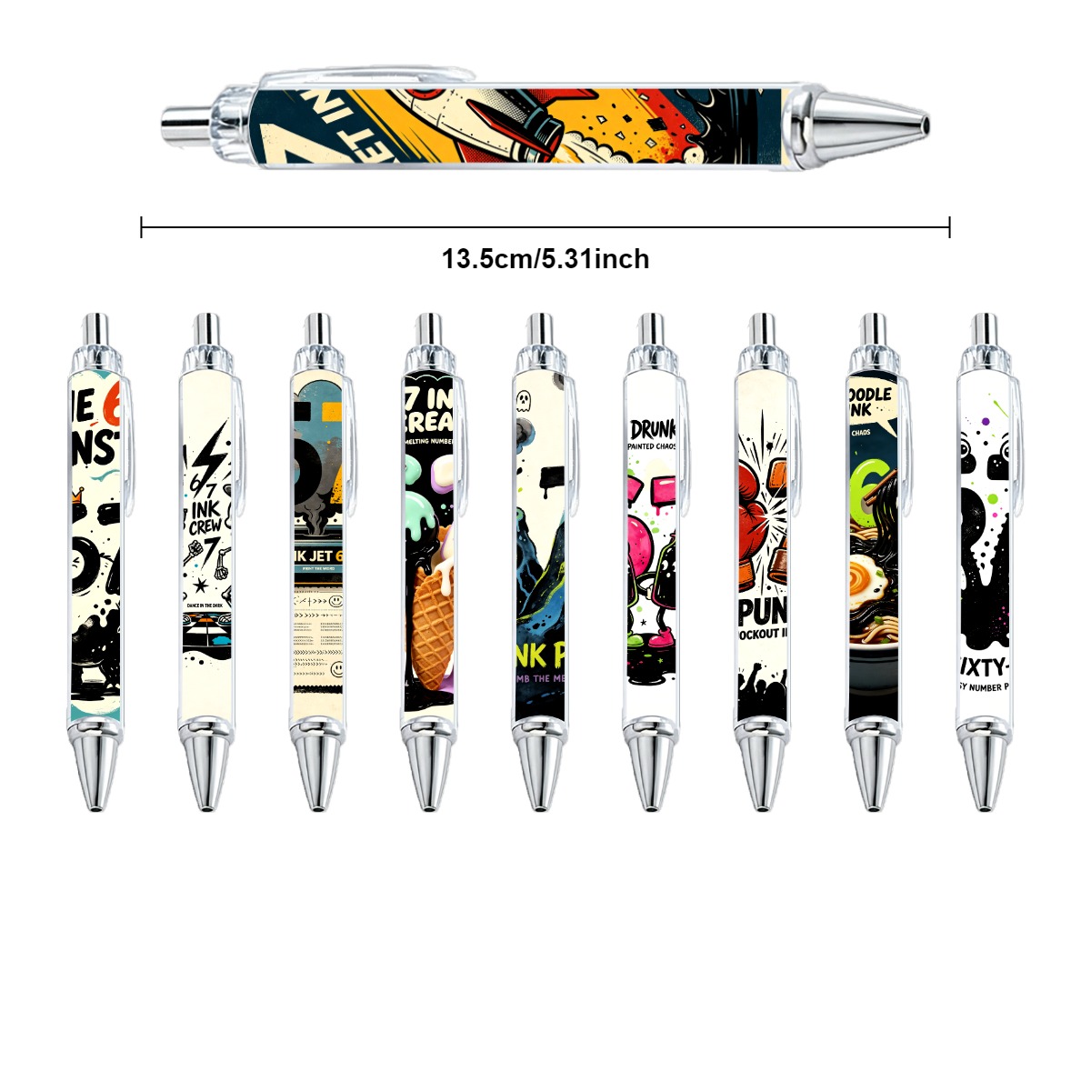 10-Pack Abstract Art Gel Pens