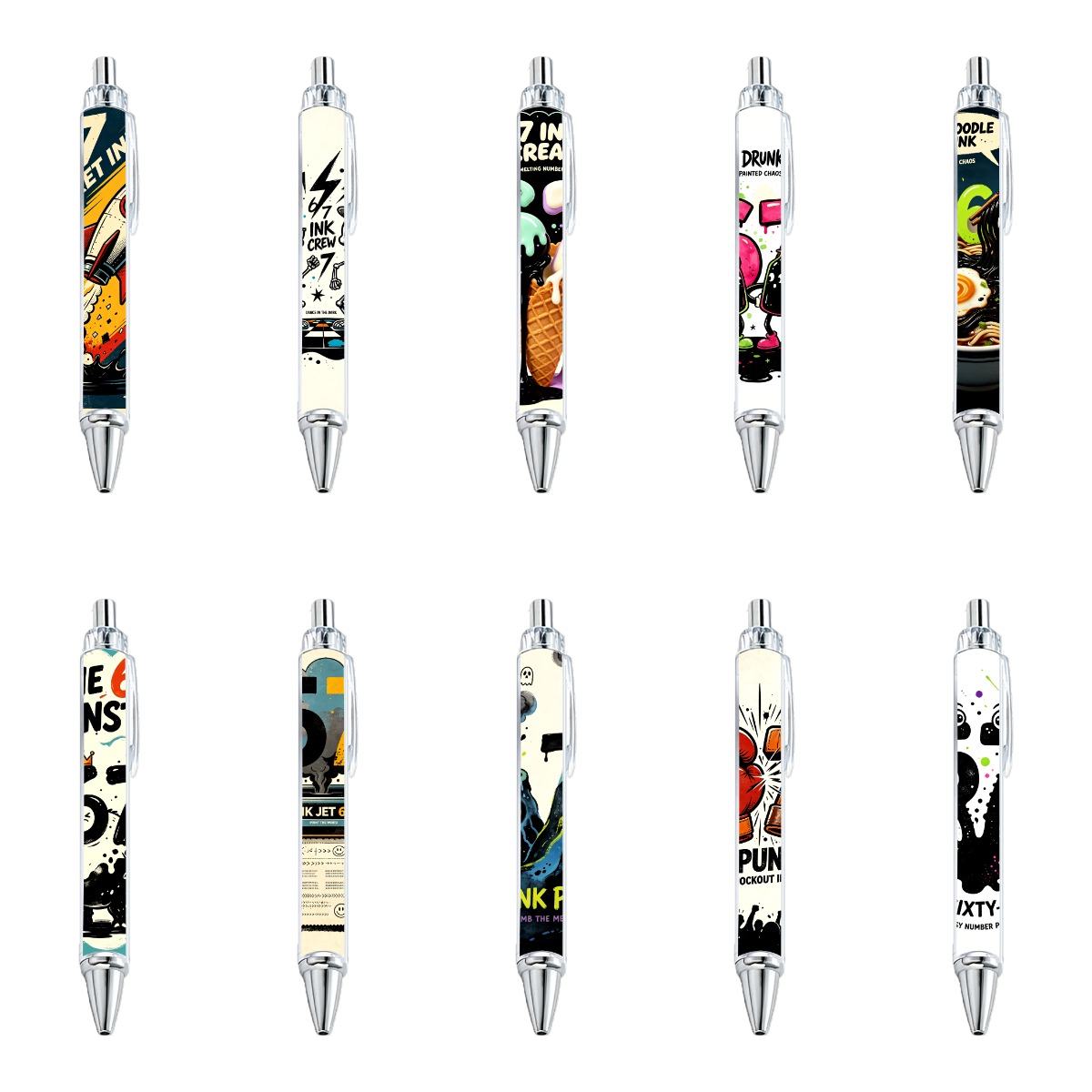 10-Pack Abstract Art Gel Pens