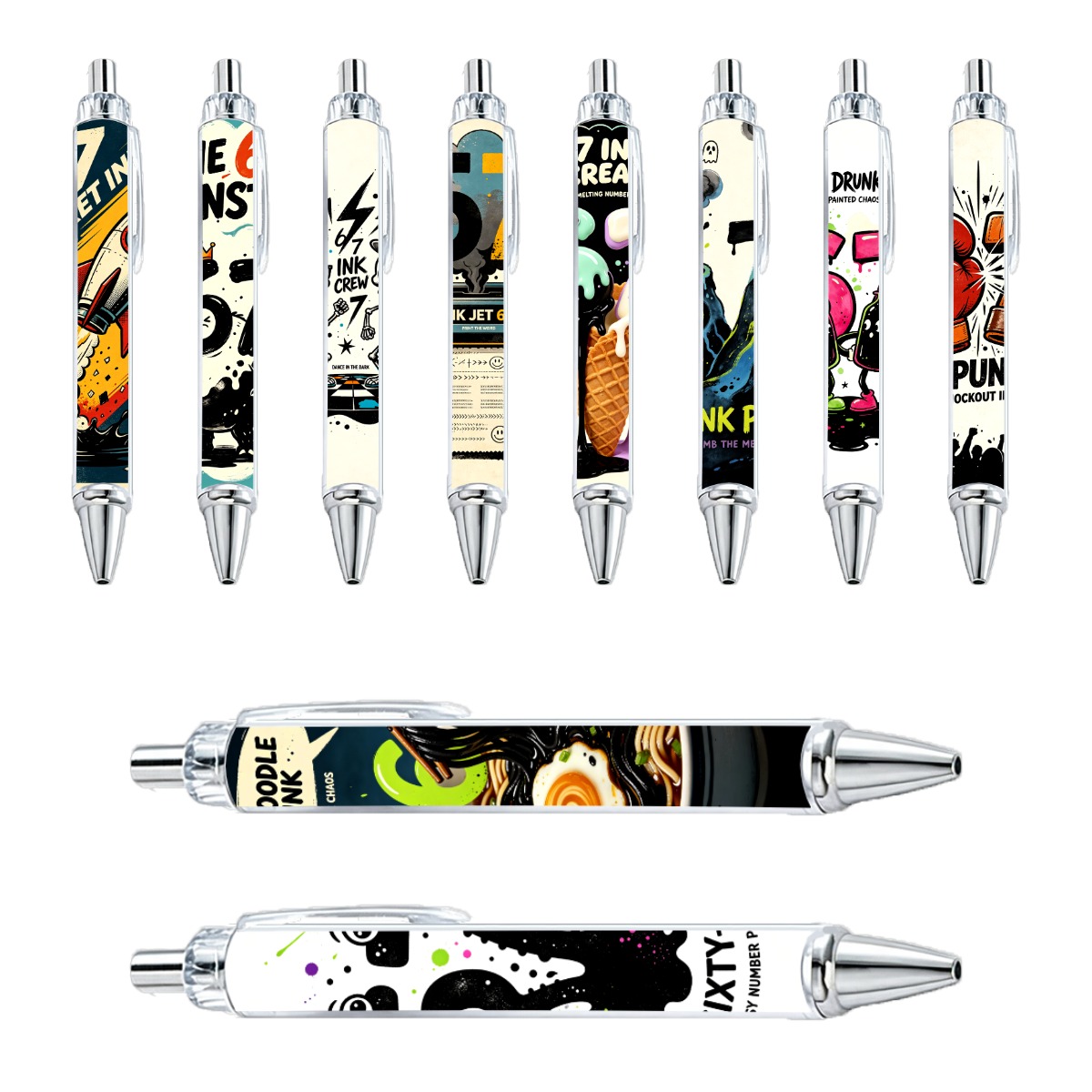 10-Pack Abstract Art Gel Pens