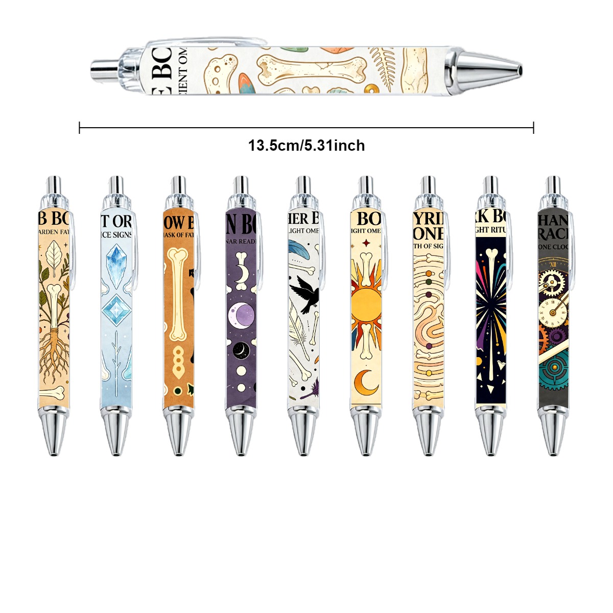 Mystical Bone-Themed Multi-Color Pens