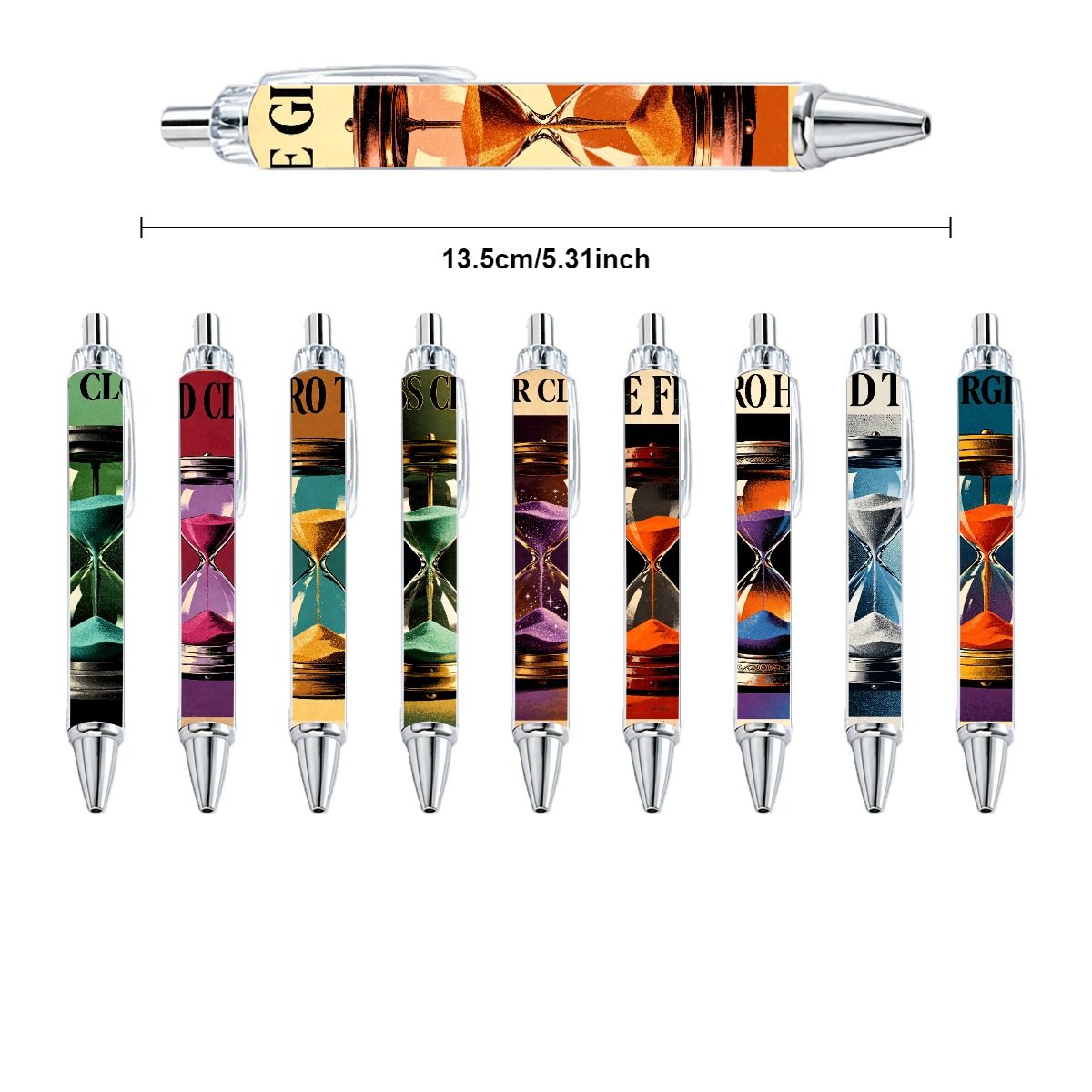 10 Pcs Hourglass Design Gel Pens