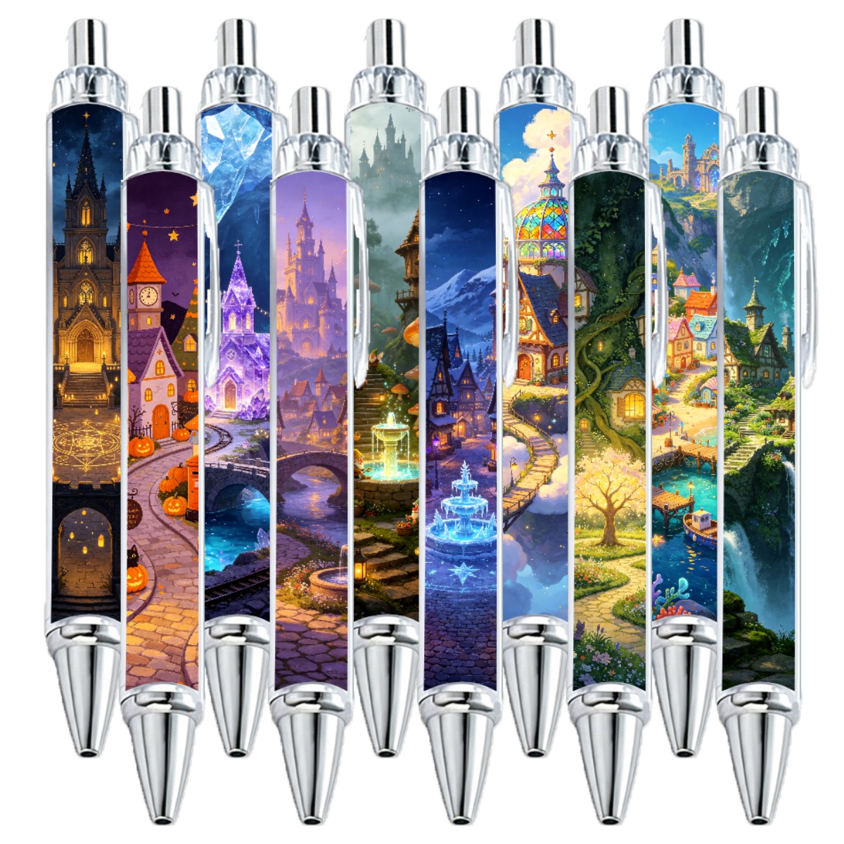 Enchanted Fairyland Town Pens - 10-Piece Set