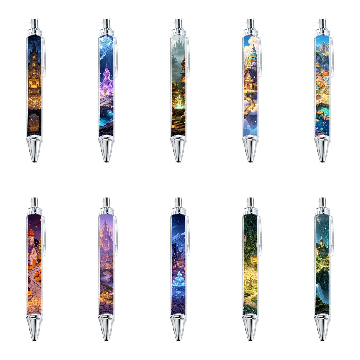 Enchanted Fairyland Town Pens - 10-Piece Set